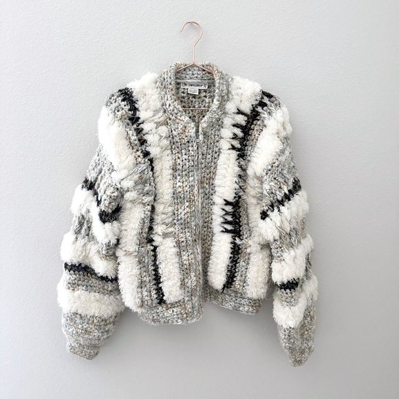 Le Sweater Sweaters - Vintage Le Sweater Chunky Knit Zipper Front Cardigan Size Medium